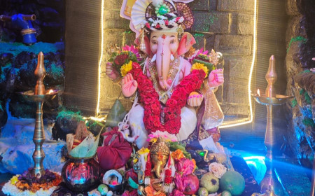 द्वारली गावातील विठ्ठल बडे यांच्या घरी गणपती बाप्पाचे भक्तिभावाने विसर्जन!