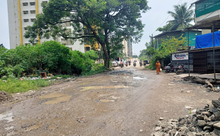 टिटवाळ्यात सावरकरनगरचा काँक्रीट रस्ता अर्धवट; महापालिकेच्या नियोजनावर प्रश्नचिन्ह